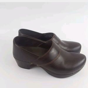 Dansko clogs brown leather womens 37